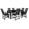 Highwood Usa Weatherly 7pc Rectangular Counter Height Outdoor Patio Furniture Dining Set 84 x 42 AD-ST7WL2CO5BA-BKE - alternate 1